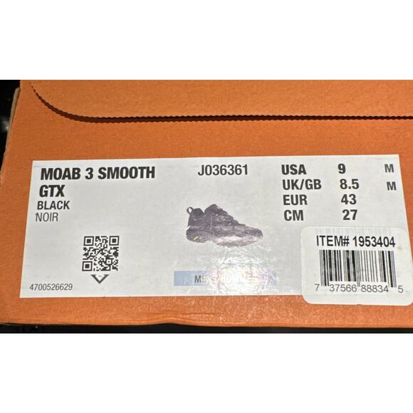 Merrell Moab 3 soft Tactical GTX Mens Black waterproof Shoes 9 J003909W NIB - Picture 5 of 6